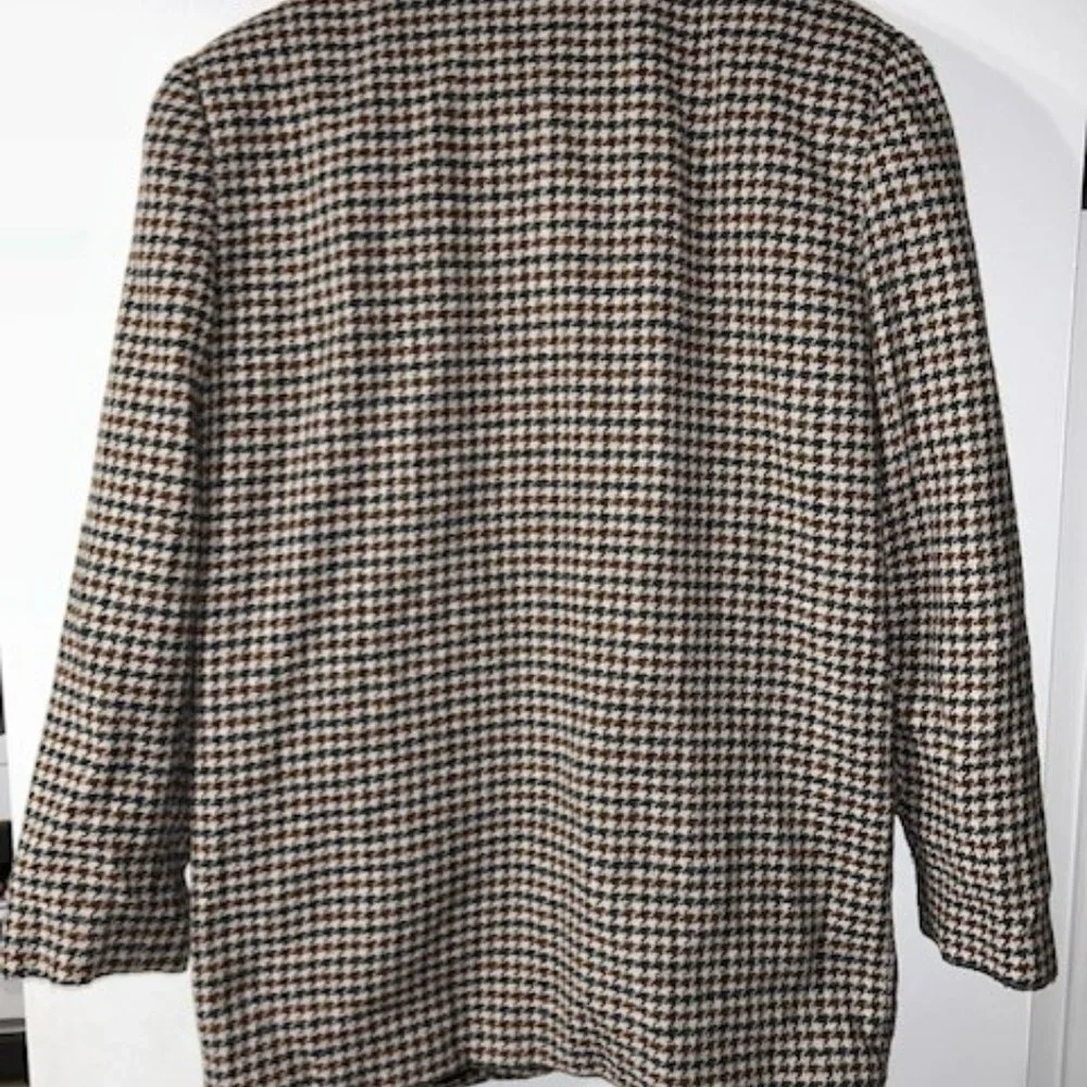 Ventura Quality Blazer Houndstooth Jacket Women's Size M Medium EUC Wool Acrylic
